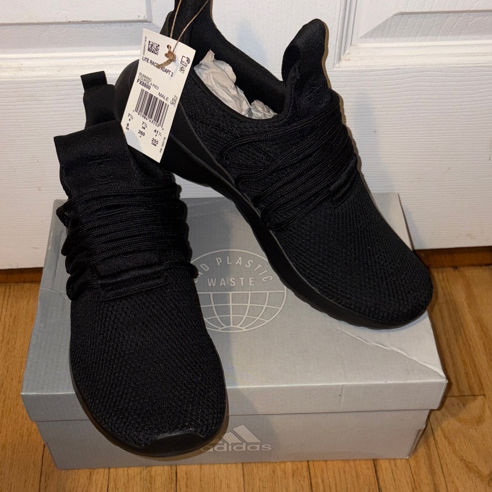 Adidas Men's Black Knit Sneakers